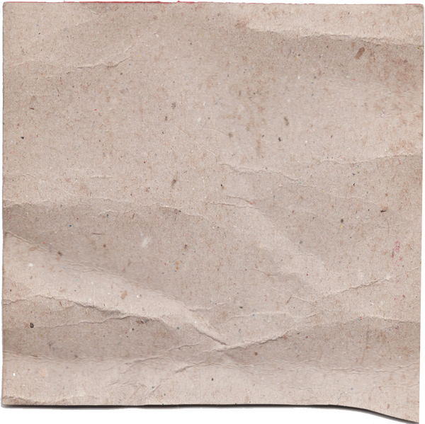 Scrapbook Cutout Brown Square Cardboard